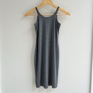 [t alexander wang] soft modal stretch basic tank bodycon mini dress gray XS